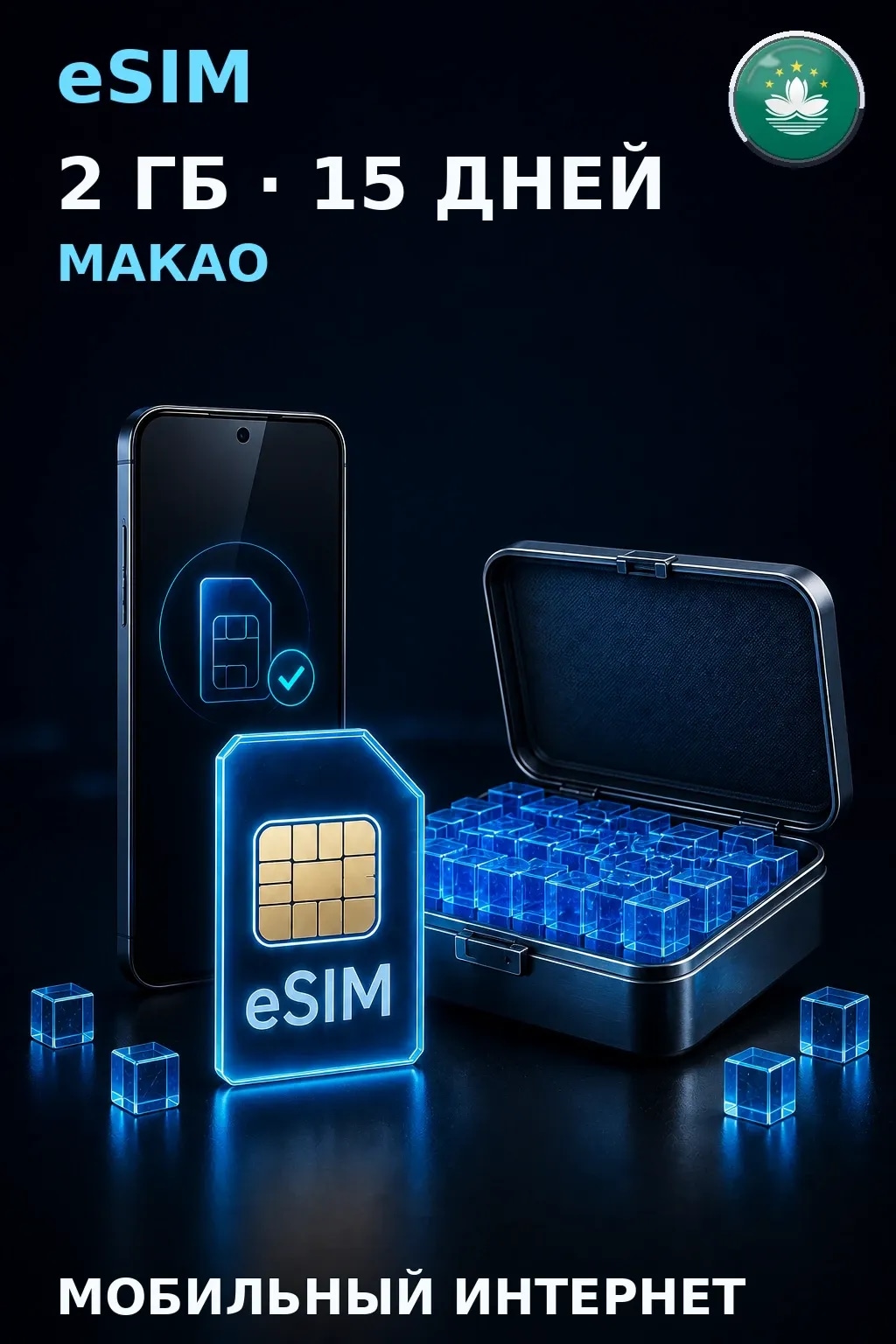 eSIM Макао — 2 ГБ, 15 дней — интернет
