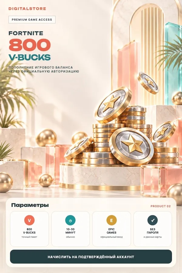 Автоматическое начисление 800 V-Bucks
